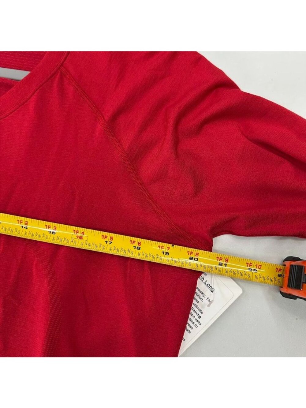 Lululemon Swiftly Tech Long Sleeve 2.0 Crew Shirt Dark Red Womens Plus Sz 16 NEW - Picture 5 of 6